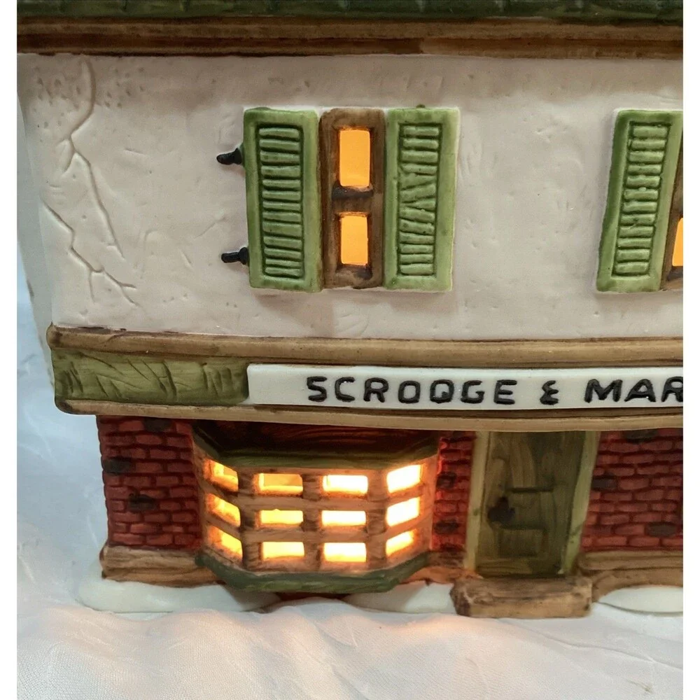 Dept. 56 Dickens Village A Christmas Carol Scrooge & Marley Counting House 1986